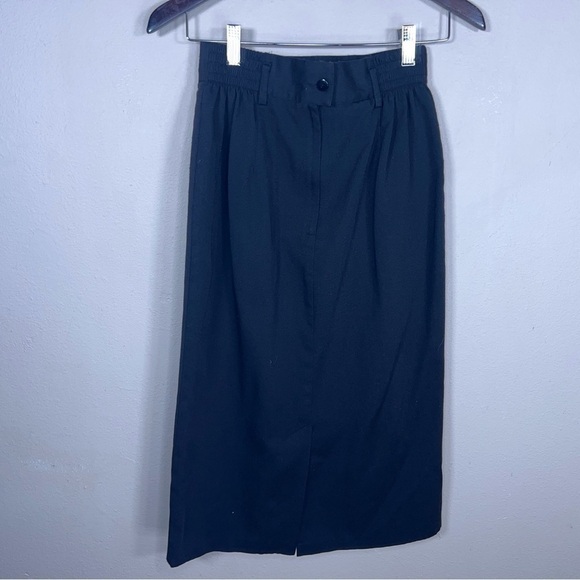 XS VINTAGE UNION MADE MIDI SKIRT BLACK RETRO FUNDAMENTAL THINGS - Picture 2 of 10